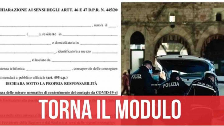 Torna l’autocertificazione da esibire in caso di controllo: come compilarla