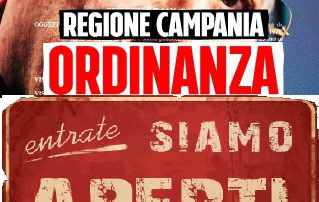 CORONAVIRUS: Campania arancione, orario prolungato per i negozi