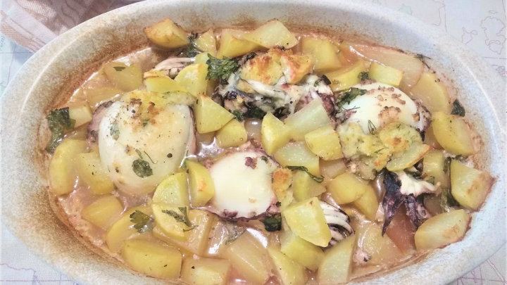 SEPPIE RIPIENE AL FORNO CON PATATE