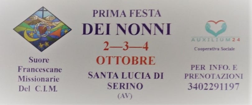 Prima festa dei nonni a S. Lucia di Serino in programma dal 2 al 4 ottobre