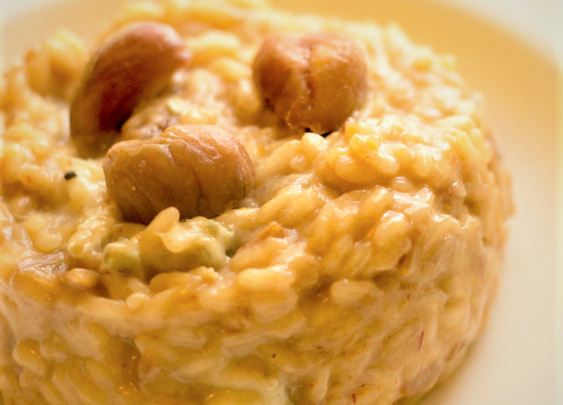 RISOTTO CASTAGNE E GORGONZOLA