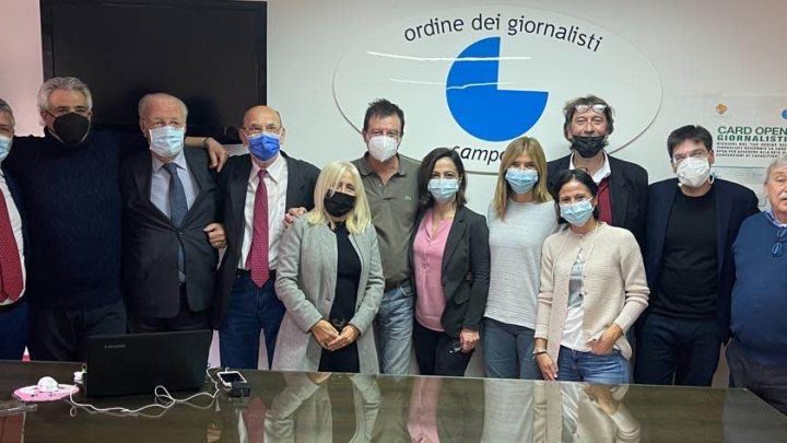 Ordine dei giornalisti della Campania: insediato il nuovo consiglio, Lucarelli  confermato presidente
