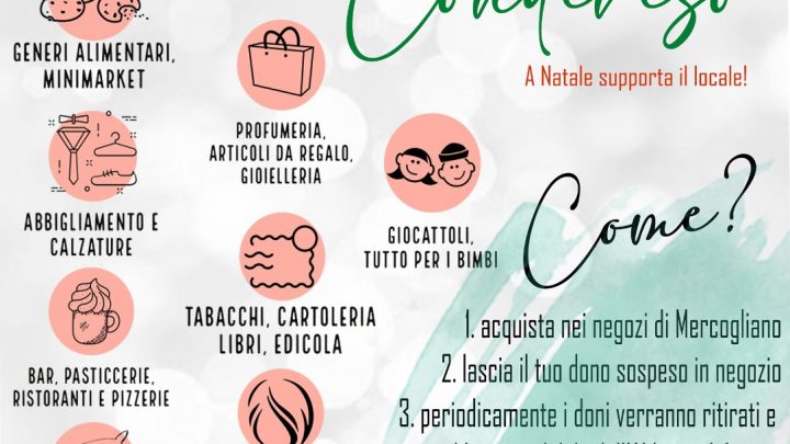 Al via da oggi a Mercogliano l’iniziativa “Natale condiviso – #donosospeso”