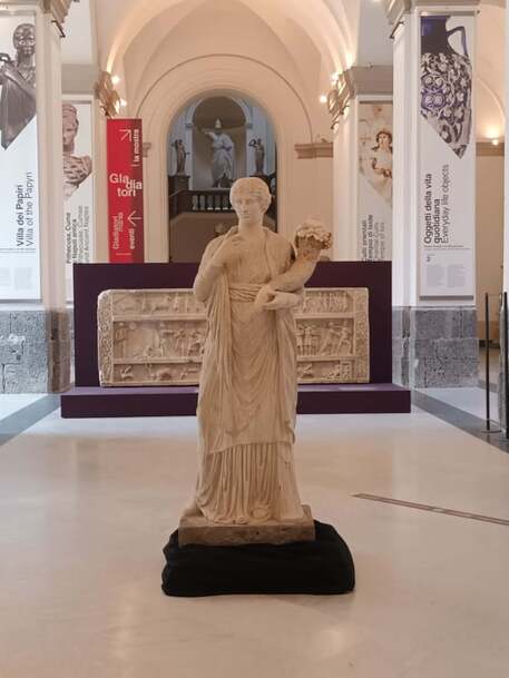 Scultura pompeiana di età augustea accoglie visitatori
