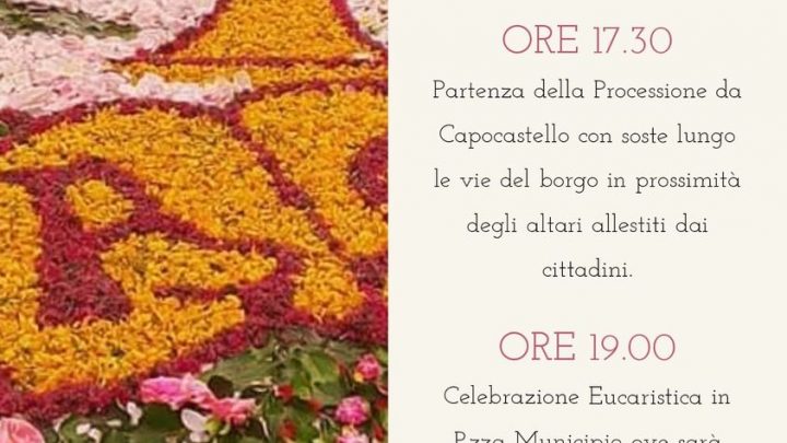 Mercogliano (AV) Tradizione dell’infiorata del Corpus Domini, 19 giugno 2022