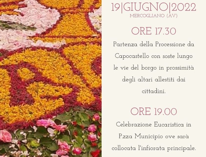 Mercogliano (AV) Tradizione dell’infiorata del Corpus Domini, 19 giugno 2022