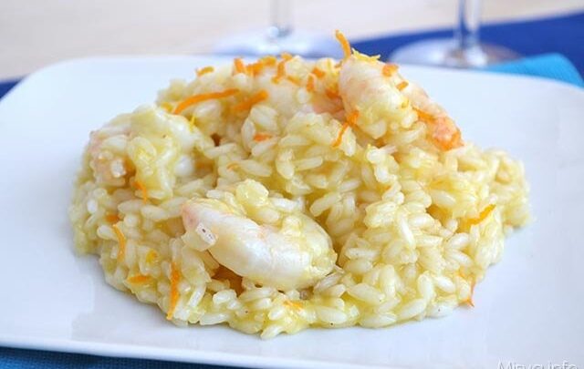 Risotto agli agrumi e gamberi