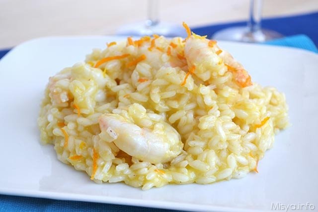 Risotto agli agrumi e gamberi Risotto agli agrumi e gamberi