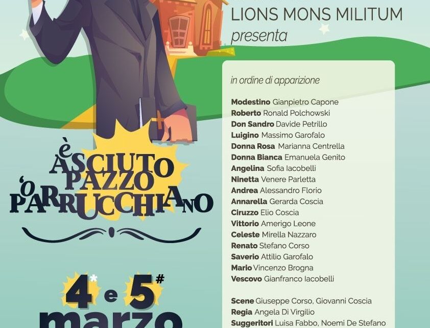 I Lions Mons Militum in “È asciuto pazzo ‘o parrucchiano” I Lions Mons Militum in “È asciuto pazzo ‘o parrucchiano”