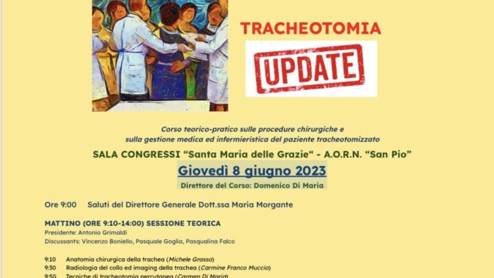AL SAN PIO DI BENEVENTO, CORSO DI FORMAZIONE SULLA TRACHEOTOMIA