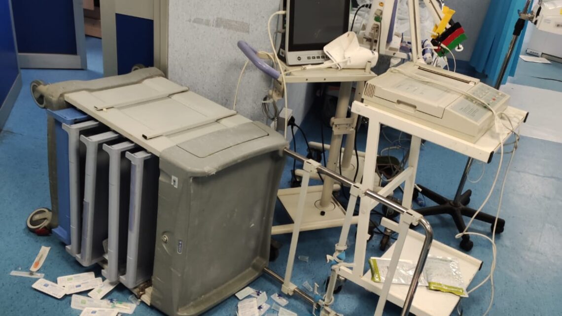 DEVASTATO IL PRONTO SOCCORSO DELL’OSPEDALE DI GIUGLIANO