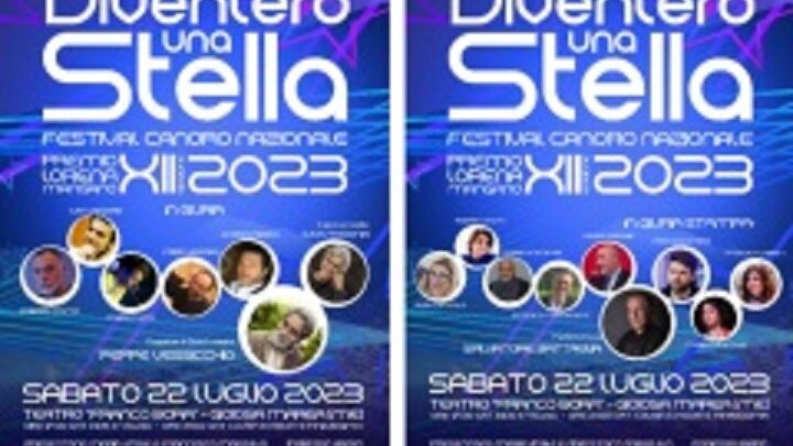 Tutto pronto a Gioiosa Marea per la XII Edizione del Festival Canoro Nazionale “Diventerò una Stella” premio Lorena Mangano 