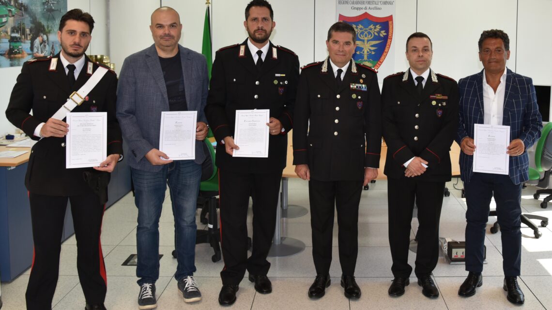 Il Generale Lungo, Comandante della Regione Carabinieri Forestale “Campania”, in visita al Gruppo di Avellino
