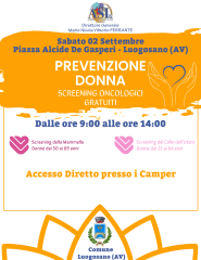 SCREENING ONCOLOGICI, I CAMPER DELL’ASL SABATO A LUOGOSANO