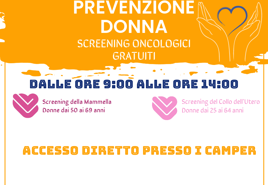SCREENING ONCOLOGICI, I CAMPER DELL’ASL SABATO A PRATA P.U.