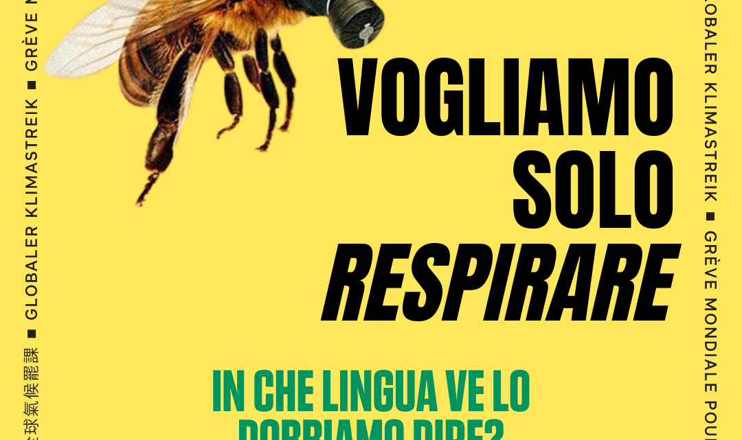 Vogliamo solo respirare. In che lingua ve lo dobbiamo dire?