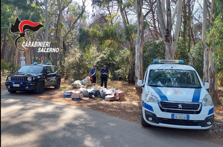 CAMPOLONGO (SA): ABBANDONANO RIFIUTI NELLA PINETA, CARABINIERI E POLIZIA MUNICIPALE INDIVIDUANO E SANZIONANO DUE ATTIVITA’ COMMERCIALI CAMPOLONGO (SA): ABBANDONANO RIFIUTI NELLA PINETA, CARABINIERI E POLIZIA MUNICIPALE INDIVIDUANO E SANZIONANO DUE ATTIVITA’ COMMERCIALI