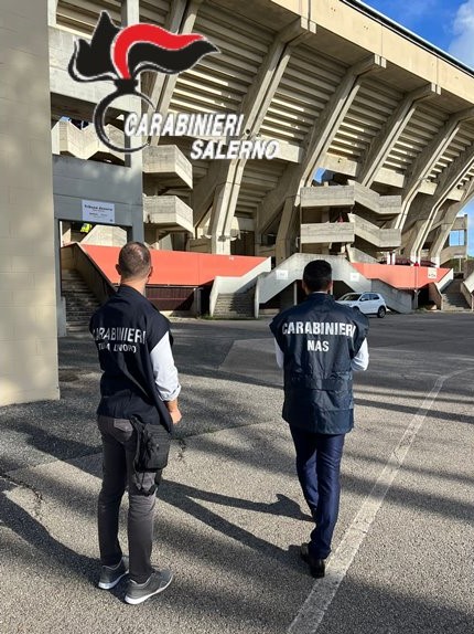 STADIO ARECHI (SA): CONTROLLI ISPETTIVI DEI CARABINIERI NEI PUNTI RISTORO. ACCERTATE IRREGOLARITÀ AMMINISTRATIVE