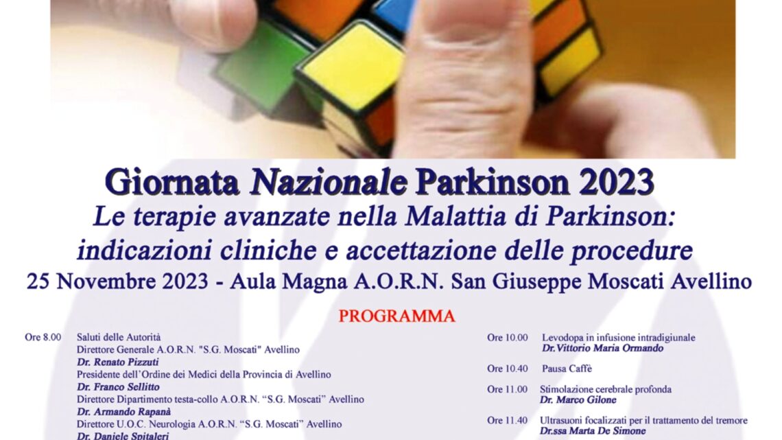 Giornata Nazionale Parkinson 2023: all’Azienda Moscati una riflessione tra specialisti sulle nuove procedure di presa in carico del paziente Giornata Nazionale Parkinson 2023: all’Azienda Moscati una riflessione tra specialisti sulle nuove procedure di presa in carico del paziente