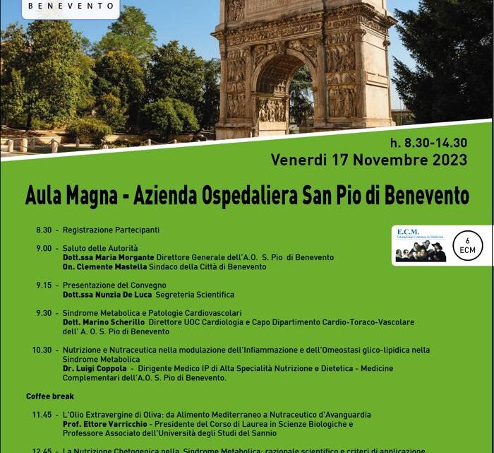 AORN SAN PIO, CONVEGNO SU NUTRIZIONE E NUTRACEUTICA AORN SAN PIO, CONVEGNO SU NUTRIZIONE E NUTRACEUTICA