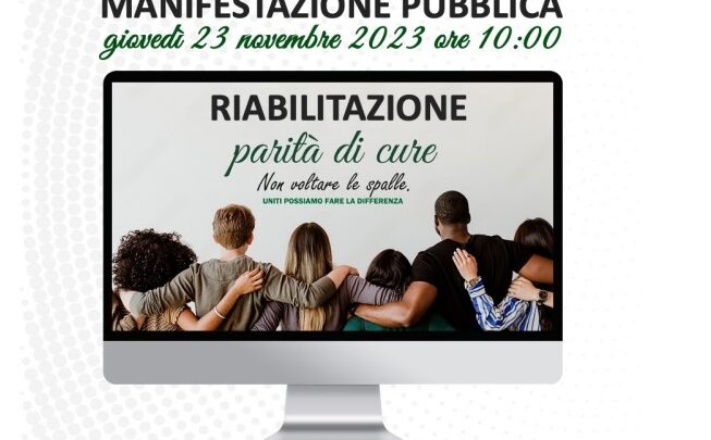 “Riabilitazione, parità di cure”, la manifestazione pubblica ad Avellino