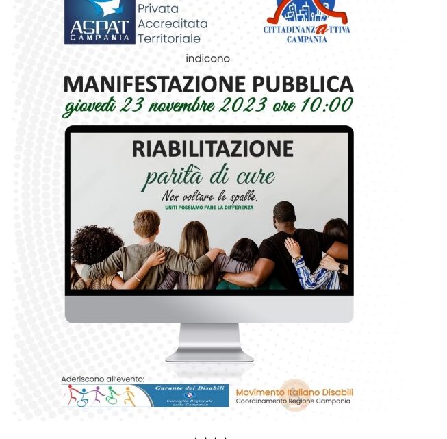 “Riabilitazione, parità di cure”, la manifestazione pubblica ad Avellino “Riabilitazione, parità di cure”, la manifestazione pubblica ad Avellino