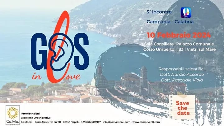 A Vietri sul Mare il “GOS in Love” Terzo Incontro Scientifico dei Giovani Otorinolaringoiatri SIOeChCF di Campania e Calabria