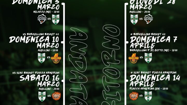 SCANDONE AVELLINO, ECCO LA FASE AD “OROLOGIO” E IL CALENDARIO DEI PLAYIN