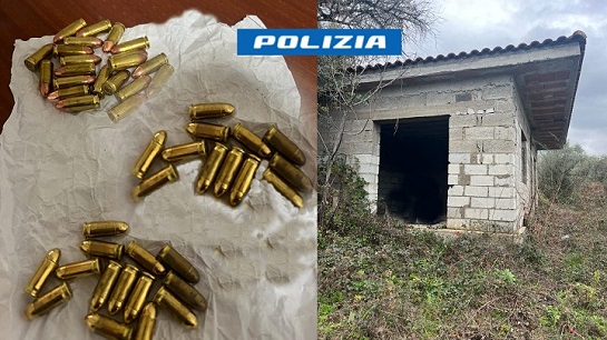 Lauro: rinvenuti in un fondo agricolo munizioni per pistola Lauro: rinvenuti in un fondo agricolo munizioni per pistola