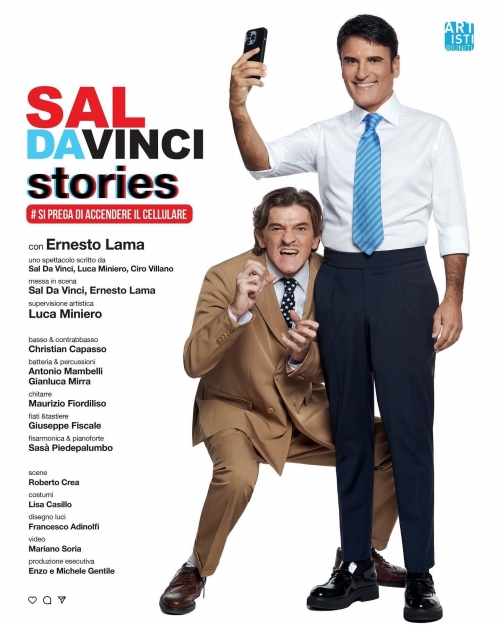 SAL DA VINCI AL TEATRO AUGUSTEO DAL 15 AL 24 MARZO CON ” Sal Da Vinci Stories”