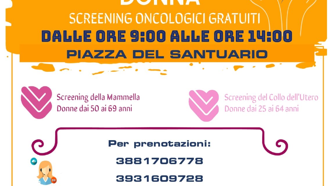 SCREENING ONCOLOGICI, I CAMPER DELL’ASL SABATO 4 MAGGIO A SAN MANGO SUL CALORE