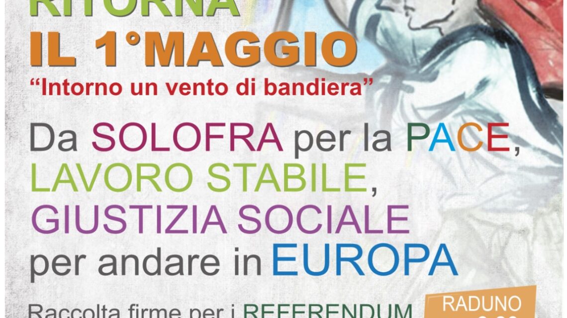 Primo maggio: Cgil in piazza San Michele a Solofra