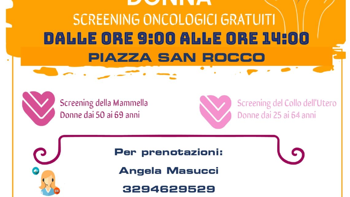 SCREENING ONCOLOGICI, I CAMPER DELL’ASL SABATO 18 MAGGIO A FLUMERI SCREENING ONCOLOGICI, I CAMPER DELL’ASL SABATO 18 MAGGIO A FLUMERI