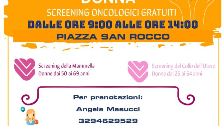 SCREENING ONCOLOGICI, I CAMPER DELL’ASL SABATO 18 MAGGIO A FLUMERI