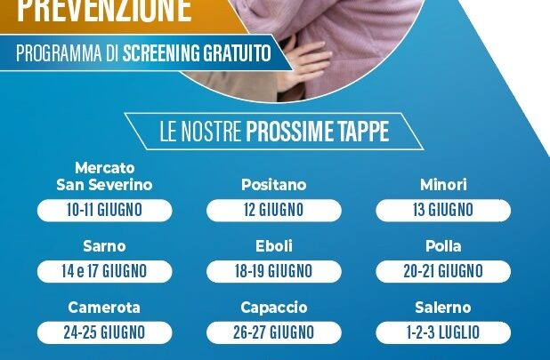 ABBRACCIA LA PREVENZIONE – Ritorna il tour dell’Asl per gli screening oncologici gratuiti