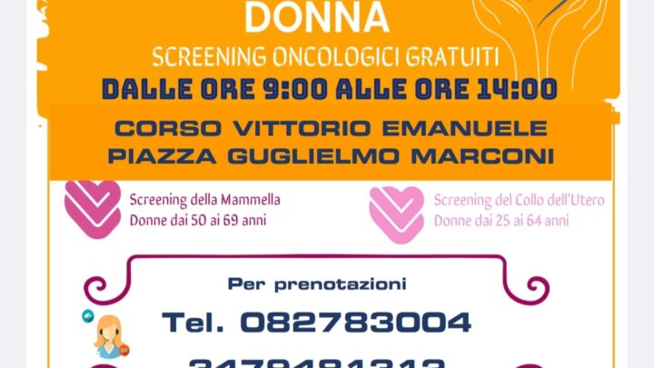 SCREENING ONCOLOGICI,I CAMPER DELLASL SABATO 22 GIUGNO AD AQUILONIA