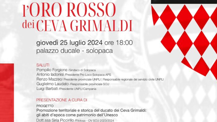 A Solopaca, l’oro rosso dei Ceva Grimaldi: presentazione dei progetti di Servizio Civile Universale UNPLI