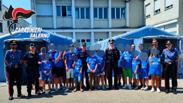 SALERNO (SA): CARABINIERI INCONTRANO I GIOVANIPARTECIPANTI AL CAMPO SCUOLA “ANCH’IO SONOLA PROTEZIONE CIVILE”.