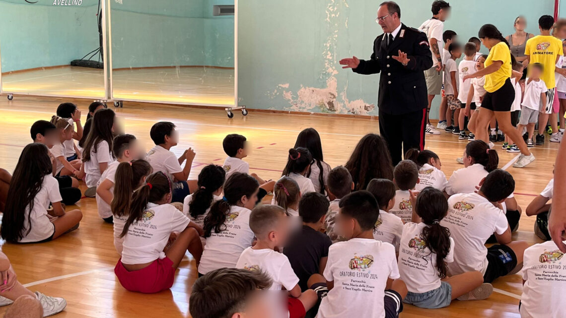 CASTEL BARONIA (AV) – I CARABINIERI INCONTRANO I BAMBINI DELL’ORATORIO “ESTIVO 2024”