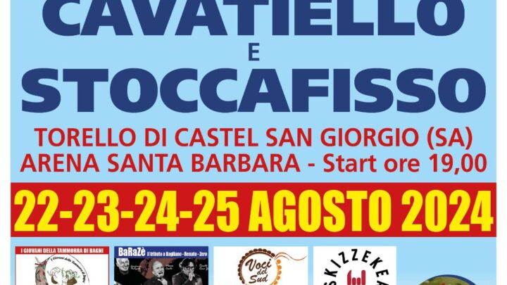 Tutto pronto per la 29esima Sagra del Cavatiello e Stoccafisso a Torello di Castel San Giorgio