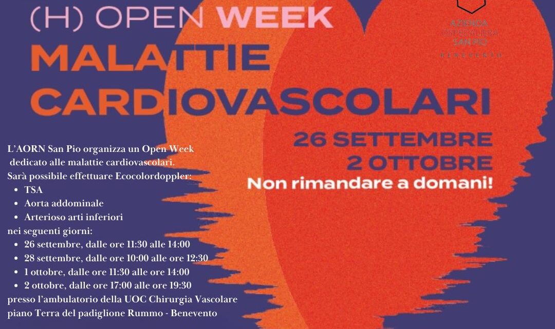AORN SAN PIO, OPEN WEEK MALATTIE CARDIOVASCOLARI
