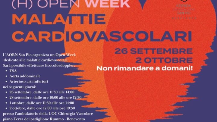 AORN SAN PIO, OPEN WEEK MALATTIE CARDIOVASCOLARI