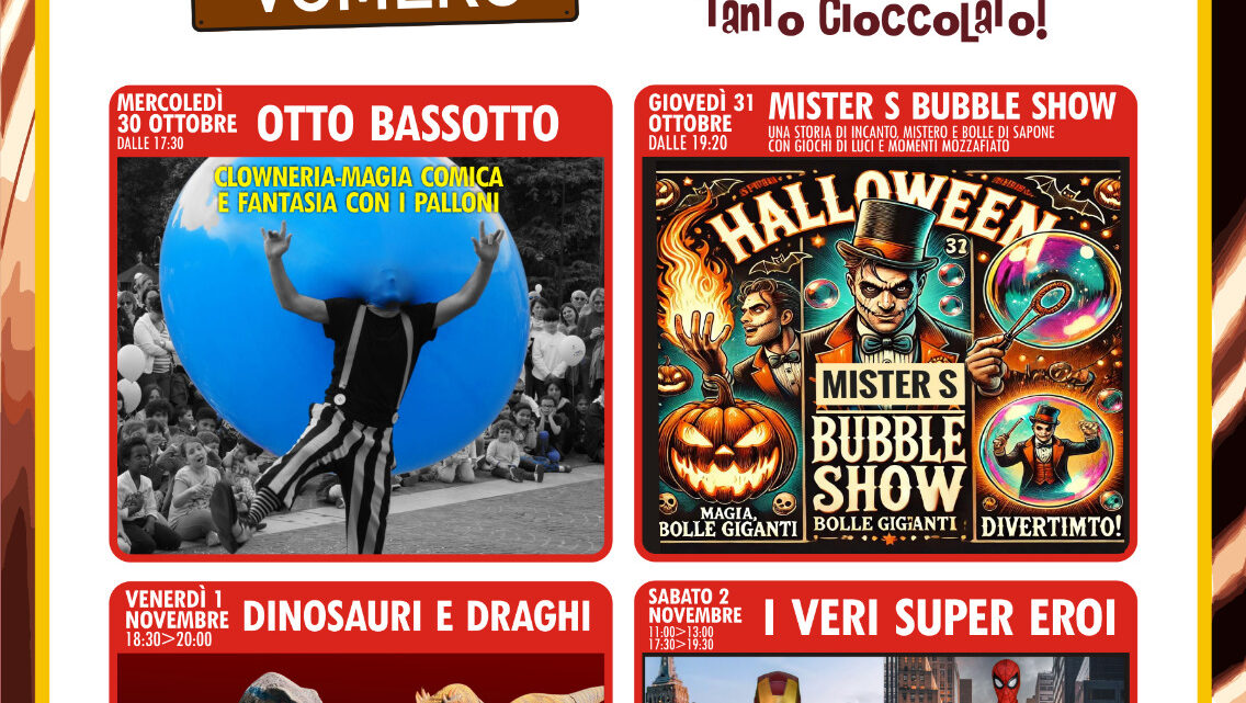 Chocoland la Terra dei Golosi al Vomero: per una settimana dolce sotto il segno di Halloween Chocoland la Terra dei Golosi al Vomero: per una settimana dolce sotto il segno di Halloween