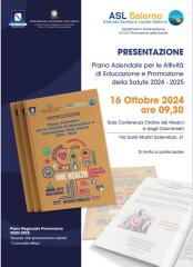 Presentazione del Catalogo Aziendale per le Attività di Educazione e Promozione della Salute 2024-2025 e Firma protocollo di intesa tra Asl Salerno, Ufficio di Piano Ambito S5 e Ufficio Scolastico Regionale-Ambito Territoriale di Salerno per il Progetto “Insieme per star bene” – contrasto al bullismo e cyberbullismo Presentazione del Catalogo Aziendale per le Attività di Educazione e Promozione della Salute 2024-2025 e Firma protocollo di intesa tra Asl Salerno, Ufficio di Piano Ambito S5 e Ufficio Scolastico Regionale-Ambito Territoriale di Salerno per il Progetto “Insieme per star bene” – contrasto al bullismo e cyberbullismo