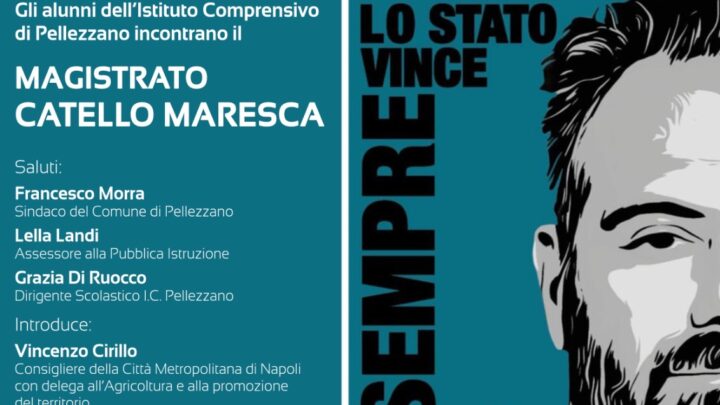 GLI ALUNNI DELL’IC DI PELLEZZANO INCONTRANO IL MAGISTRATO CATELLO MARESCA PRESSO IL TEATRO “CHARLOT” DI CAPEZZANO
