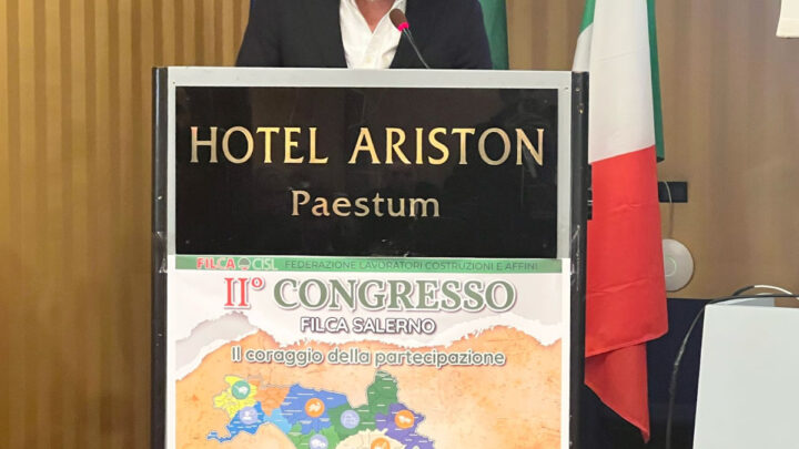 Giuseppe Marchesano riconfermato segretario generale della Filca Cisl salernitana
