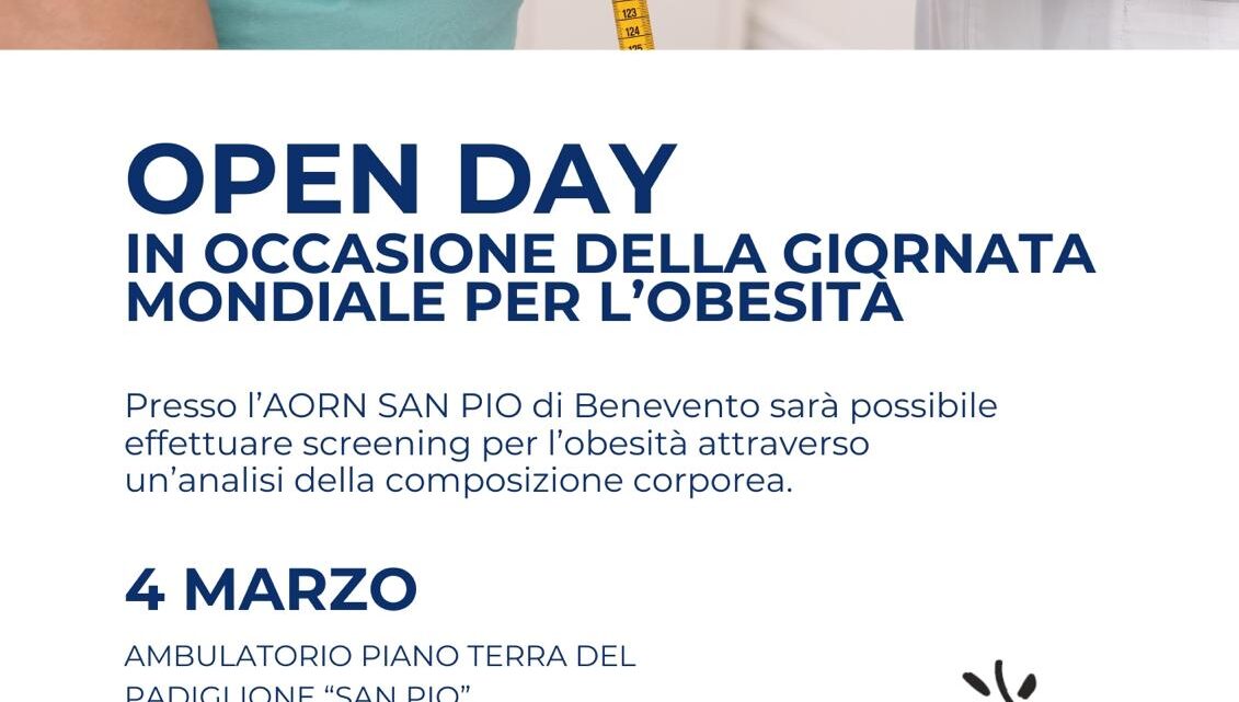OBESITA’: IL 4 MARZO OPEN Dell’AORN SAN PIO