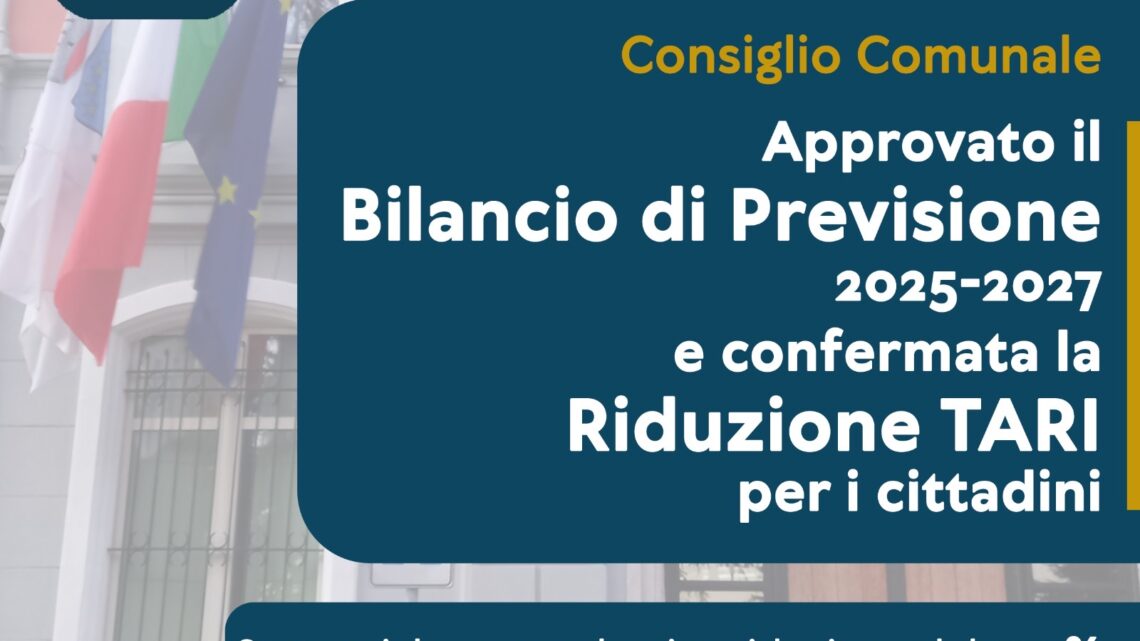 L’APPROVAZIONE DEL BILANCIO IN CONSIGLIO COMUNALE CONFERMA LA RIDUZIONE DELLA TARI PER I CONTRIBUENTI DI PELLEZZANO