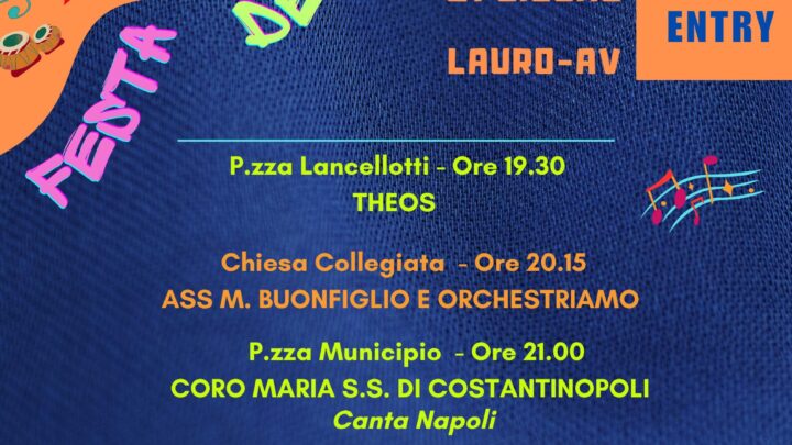 Lauro celebra la Giornata Europea della Musica: suoni e voci nei luoghi simbolo del paese