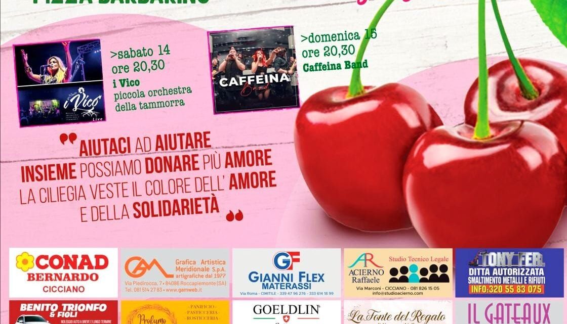 ROCCARAINOLA SI TINGE DI ROSSO: TORNA LA FESTA DELLA CILIEGIA IL 14 E 15 GIUGNO 2025